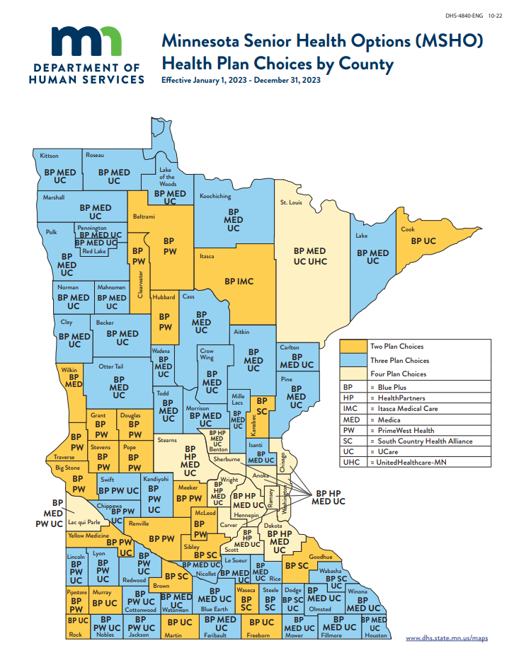 Map of coverage for MSHO for 2023